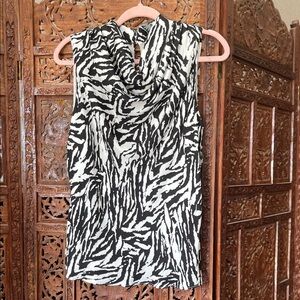 Rachel Zoe Black and White Patterned Blouse NWOT
